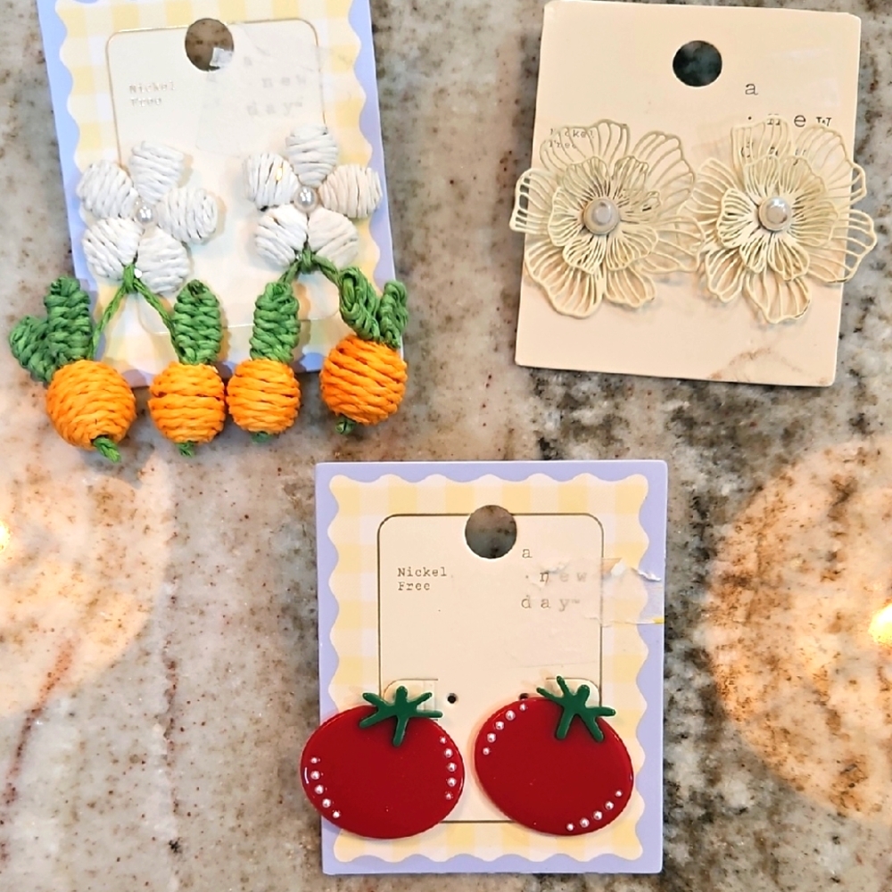 Colorful Spring Womans Earrings Set